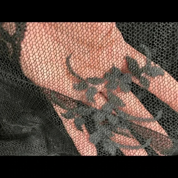 Gunne Sax Jessica McClintock Vintage black Lace Strapless Dress size9 Pr…❤️ - Picture 11 of 14